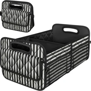 Car Trunk Organizer Foldable Waterproof SUV Storage Box 6 Pocket Heavy Duty