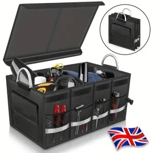Large Car Boot Organiser Heavy Duty Collapsible Foldable Tidy Storage Trunk Box